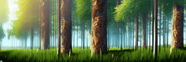 Futuristic forest art